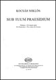 Sub Tuum Praesidium SSA choral sheet music cover